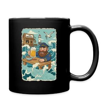 Letzte Nordsee Kneipe - Tasse einfarbig - Schwarz - Rechts