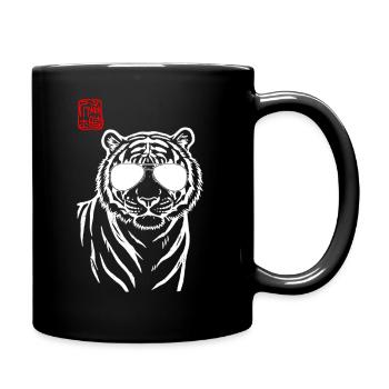 Tiger Asian - Full Colour Mug - black - Right