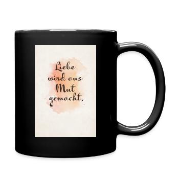 Love Is Made Of Courage – Watercolor Poster - Full Colour Mug - black - Right