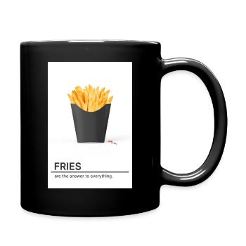 Fries Are The Answer To Everything - Full Colour Mug - black - Right