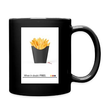 Fries Are The Answer To Everything - Full Colour Mug - black - Right