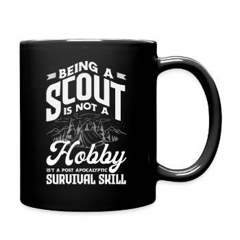 Ein Pfadfinder Sein Hobby Überlebensfähigkeit - Tasse einfarbig - Schwarz - Rechts