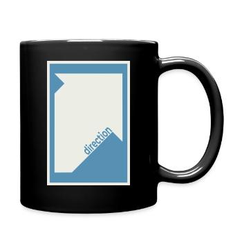 Direction Poster Blue – Modern Minimal - Full Colour Mug - black - Right