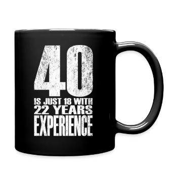 Forty Years Experience - Full Colour Mug - black - Right