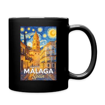 Malaga Spain - Tasse einfarbig - Schwarz - Rechts