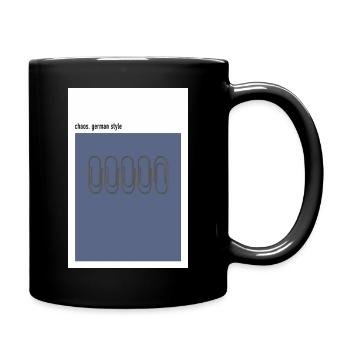 Chaos – German Style Minimal Poster Blue - Full Colour Mug - black - Right