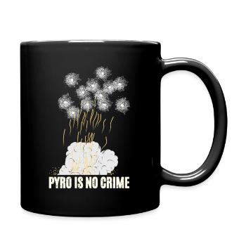 Le pyro n’est pas un crime - Mug uni - noir - Droite