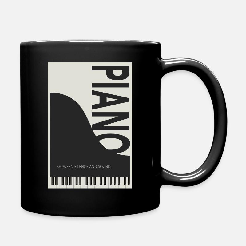 Piano – Between Silence and Sound - Tasse einfarbig - Schwarz