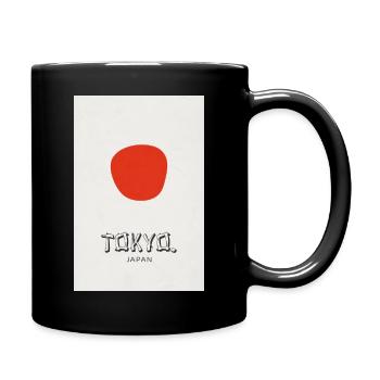 Tokyo Poster – Modernes Design Statement - Tasse einfarbig - Schwarz - Rechts