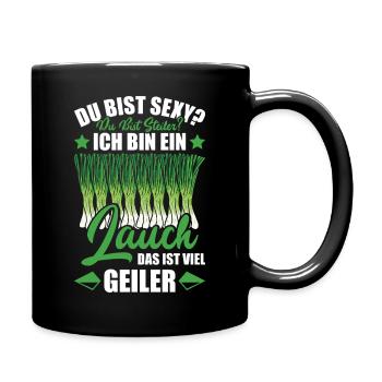 Gym DU BIST STEILER BIN EIN LAUCH DAS IST GEILER - Tasse einfarbig - Schwarz - Rechts