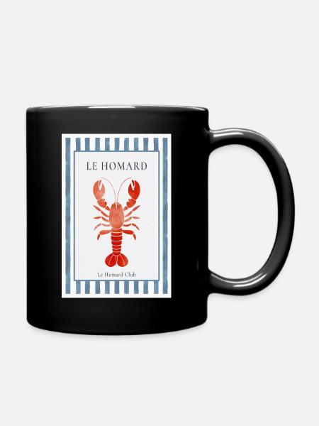 Le Homard Club Bistro Poster Hummer Frankreich - Tasse einfarbig - Schwarz