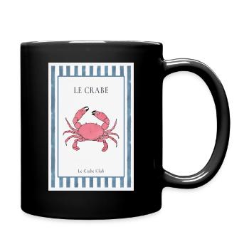 Le Crabe Club Französisches Krabben Poster - Tasse einfarbig - Schwarz - Rechts