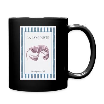 Affiche de homard épineux français de La Langouste - Mug uni - noir - Droite