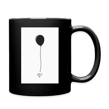 Let It Go Ballon Minimal Poster - Tasse einfarbig - Schwarz - Rechts