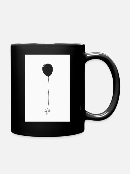 Affiche minimaliste de ballons - Mug uni - noir