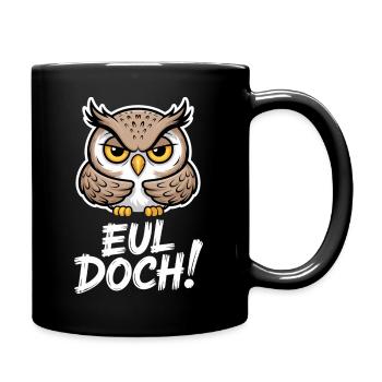 Owl But Funny Owls Saying Howl But Cute Owl - Full Colour Mug - black - Right