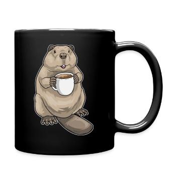 Tasse de café Beaver - Mug uni - noir - Droite