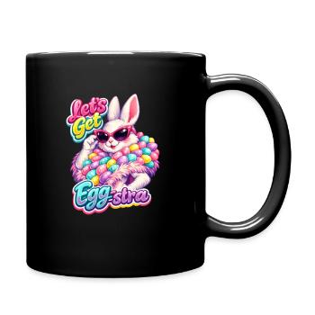 Bunny Bunny Bunny Printemps Fleurs de Printemps Jardin d’été de Pâques - Mug uni - noir - Droite