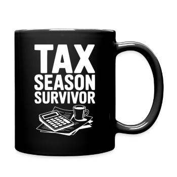 Tax Season Survivor - Full Colour Mug - black - Right