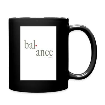 Balance Typografie Design mit Lautschrift - Tasse einfarbig - Schwarz - Rechts
