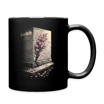 Cherry Blossom Sakura Cherry Blossom - Full Colour Mug - black - Right