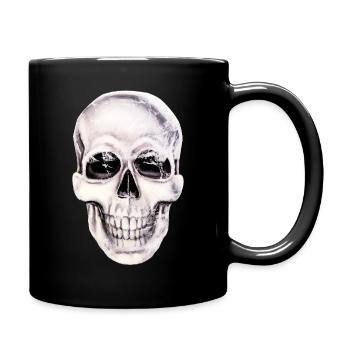 Totenkopf Dark Art Schädeldesign Original - Tasse einfarbig - Schwarz - Rechts