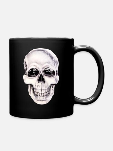 Totenkopf Dark Art Schädeldesign Original - Tasse einfarbig - Schwarz