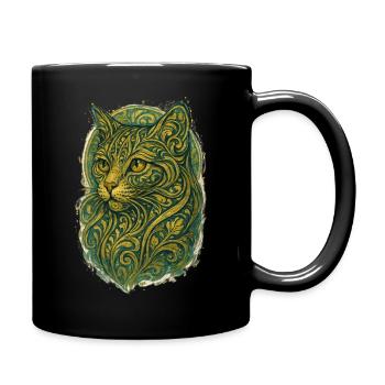 Chat Ornemental Filigree Baroque - Mug uni - noir - Droite