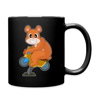 Moto Ours - Mug uni - noir - Droite
