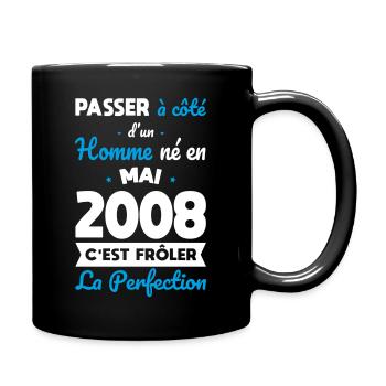 18th birthday - Born in May 2008 - Full Colour Mug - black - Right
