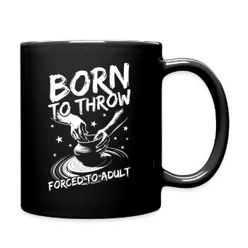 Pottery Artists Born To Throw Pottery - Tasse einfarbig - Schwarz - Rechts