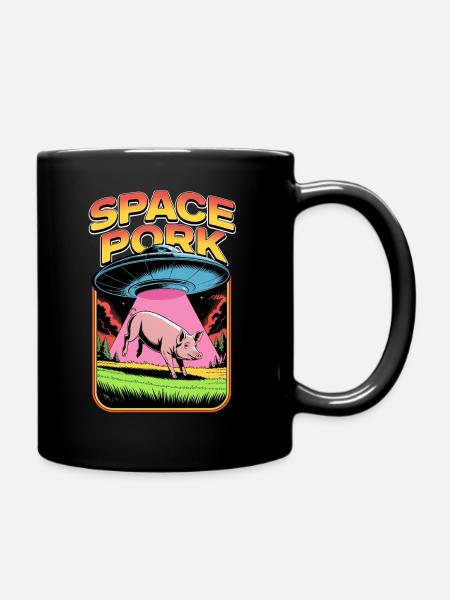 Space Pork - Full Colour Mug - black
