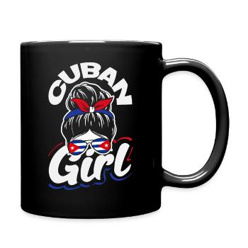 Cuba Pride & Home - Design du drapeau de Cuba - Mug uni - noir - Droite