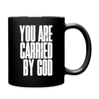 Tu es porté par Dieu - Mug uni - noir - Droite
