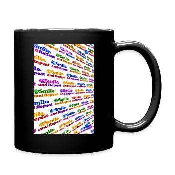 Colorful Smile and Repeat - Full Colour Mug - black - Right
