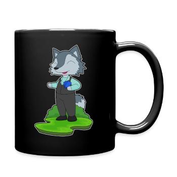 Jeu de cartes Wolf Poker - Mug uni - noir - Droite