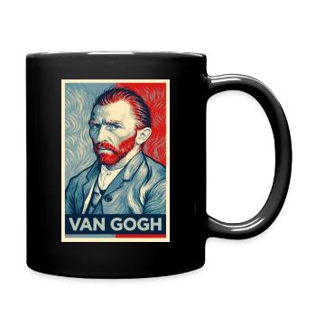 Van Gogh Pop Portrait Dual Tone - Tasse einfarbig - Schwarz - Rechts