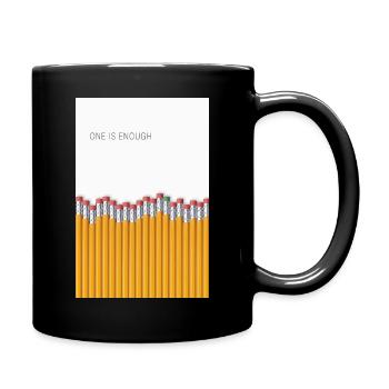 One Is Enough Statement Design - Tasse einfarbig - Schwarz - Rechts