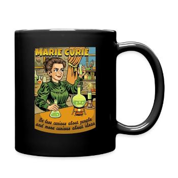 Marie Curie Curious - Tasse einfarbig - Schwarz - Rechts