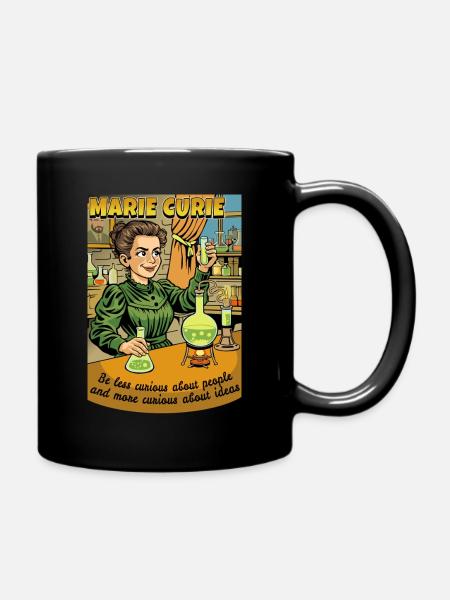 Marie Curie Curious - Tasse einfarbig - Schwarz