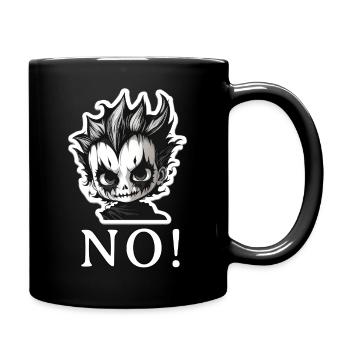 Punk Skull Mohawk NO - NO - Full Colour Mug - black - Right