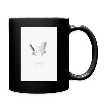 Veränderung beginnt leise Schmetterling Design - Tasse einfarbig - Schwarz - Rechts