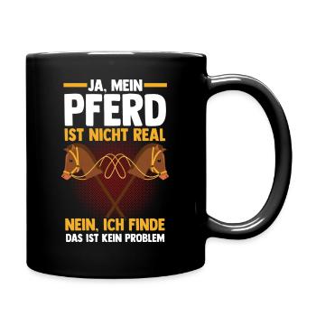 Steckenpferd Hobbyhorse Hobby Horsing - Tasse einfarbig - Schwarz - Rechts