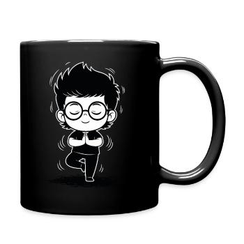 Étudiant Méditation Yoga Zen Noir et Blanc - Mug uni - noir - Droite