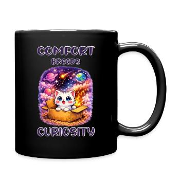 Weltraumkatze in der Box - Komfort & Kuriosität  - Tasse einfarbig - Schwarz - Rechts