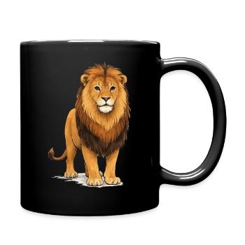 lion animal - Full Colour Mug - black - Right