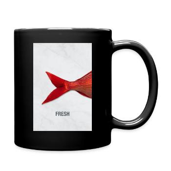 Fresh Fish Minimal Design Modern - Full Colour Mug - black - Right