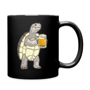 Bière Tortue - Mug uni - noir - Droite