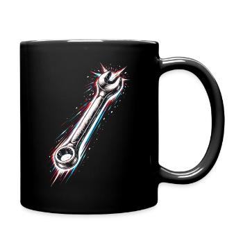 Wrench Tool Mechanic Design - Full Colour Mug - black - Right