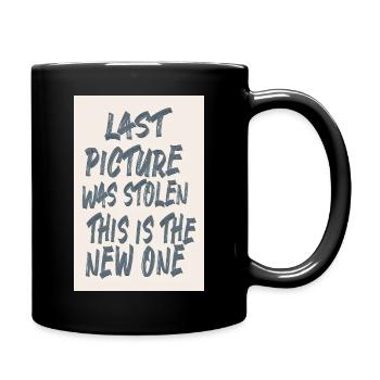 La dernière photo était du grunge volé fait main - Mug uni - noir - Droite